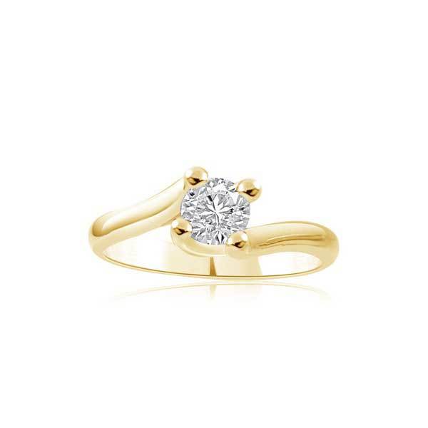 Anello di fidanzamento solitario diamante in Oro Giallo 18ct - R300 –  Infinity of London