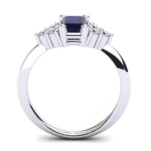 Anello Cluster con diamanti in Oro Bianco 18ct - R979