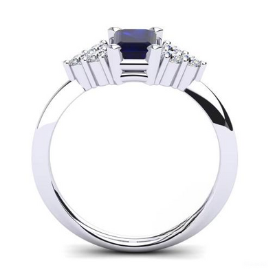 Ring Cluster con diamanti in Oro Bianco 18ct – R979