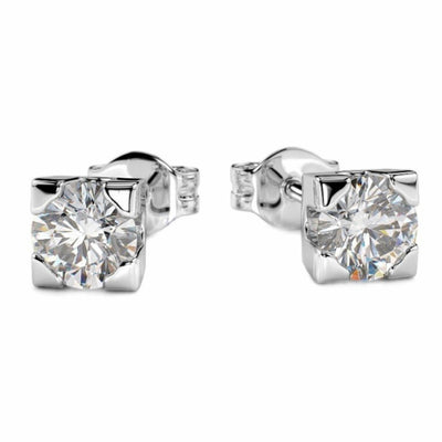 Diamond Stud Earrings 18ct White Gold - E103