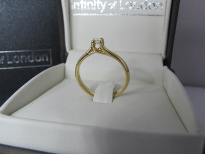 Solitaire Diamond Engagement 18ct Yellow Gold - R300