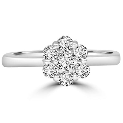 Diamond Engagement Solitaire with Shoulders 18ct White Gold - R997