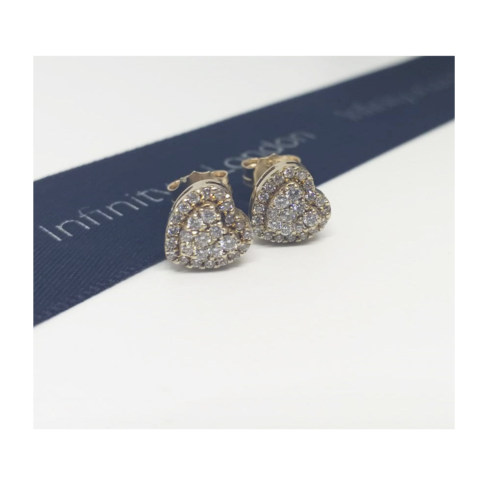 Orecchini cuore brillanti top