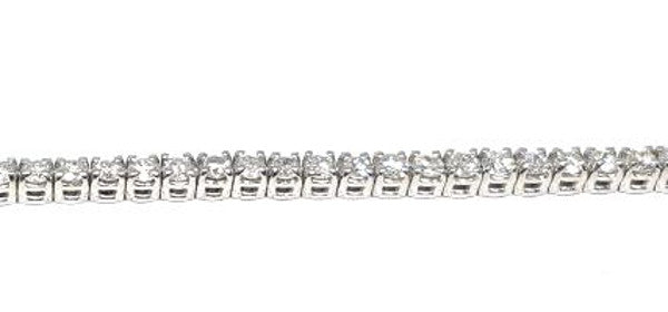 Diamond Round Tennis Bracelet 18ct White Gold - BB029