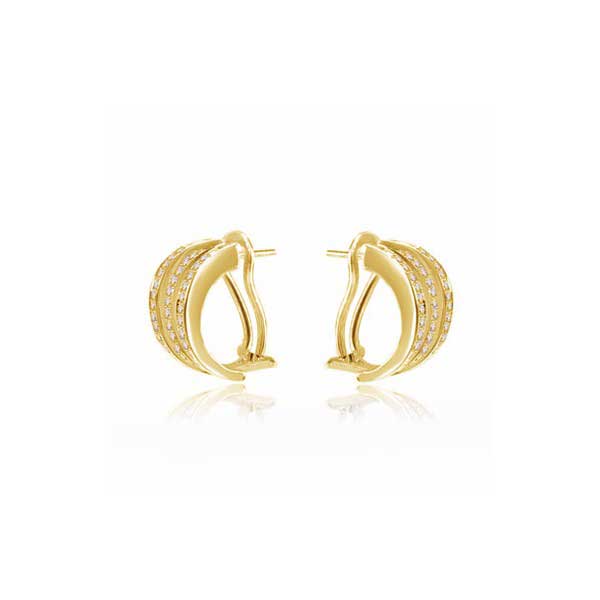 Diamond Earrings 18ct Yellow Gold - E133