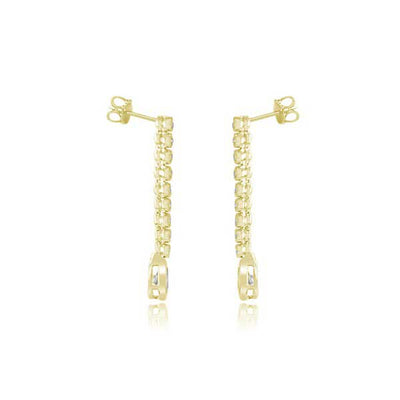 Diamond and Topaz Earrings 18ct Yellow Gold - E138