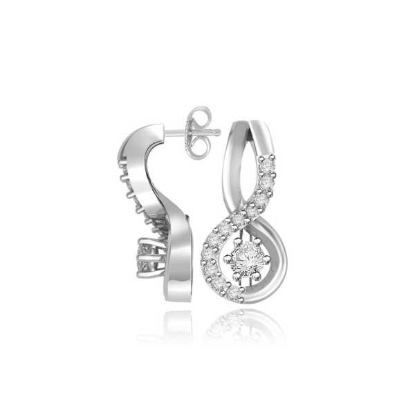 Diamond Earrings 18ct White Gold - E141