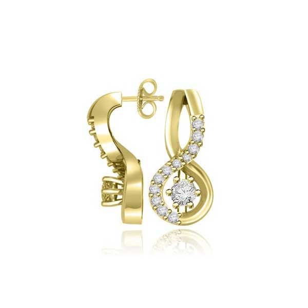 Diamond Earrings 18ct Yellow Gold - E142