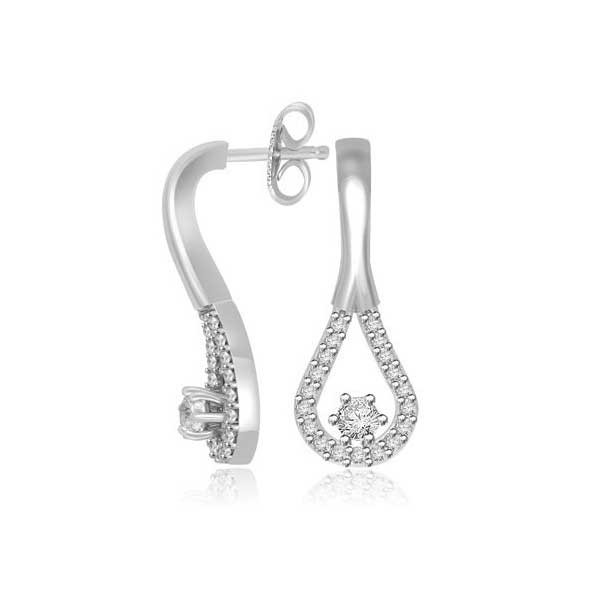 Diamond Earrings 18ct White Gold - E143