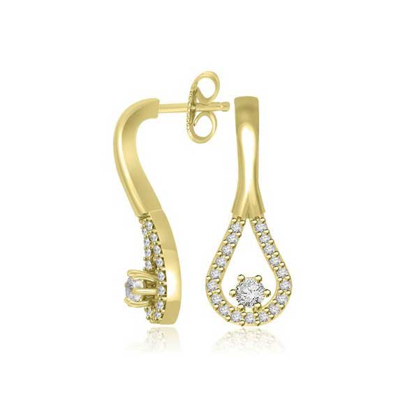 Diamond Earrings 18ct Yellow Gold - E143