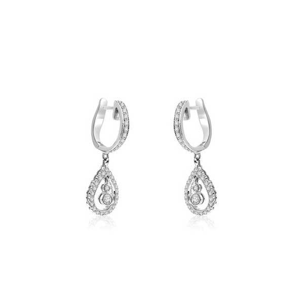 Diamond Earrings 18ct White Gold - E145