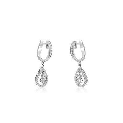 Diamond Earrings 18ct White Gold - E145