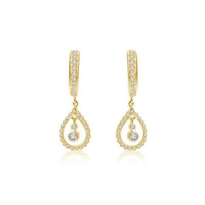 Diamond Earrings 18ct Yellow Gold - E145