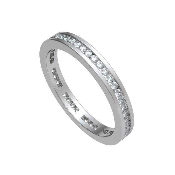 Diamond Eternity Ring 18ct White Gold - R241