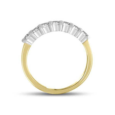 Diamond Half Eternity Ring Engagement 18ct Yellow Gold - R103