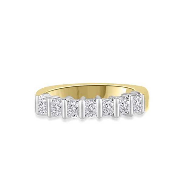 Diamond Half Eternity Ring Engagement 18ct Yellow Gold - R103
