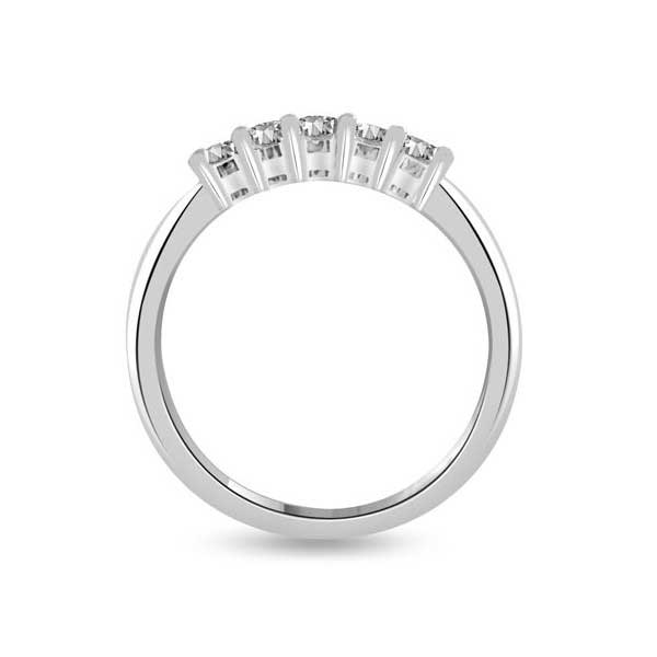 Diamond Half Eternity Ring Engagement Platinum - R106