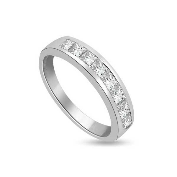 Diamond Half Eternity Ring Engagement 18ct White Gold - R142