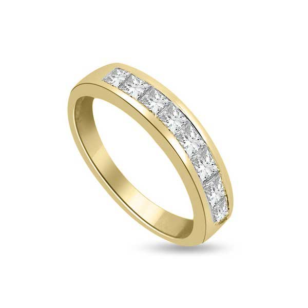 Diamond Half Eternity Ring Engagement 18ct Yellow Gold - R142