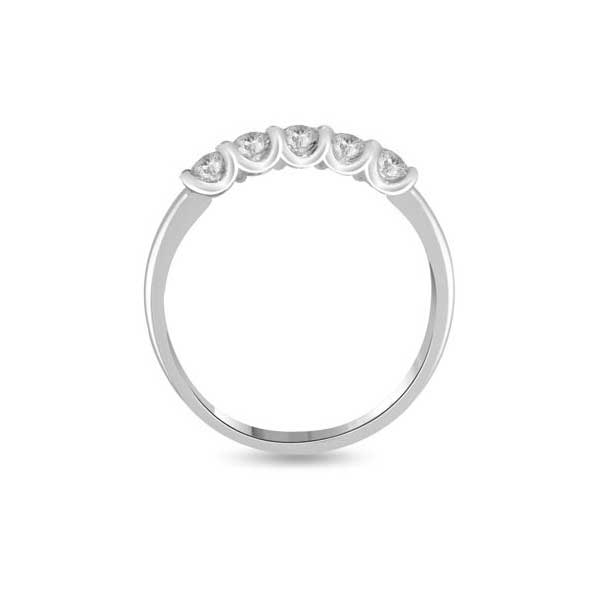 Diamond Half Eternity Ring Engagement Platinum - R144