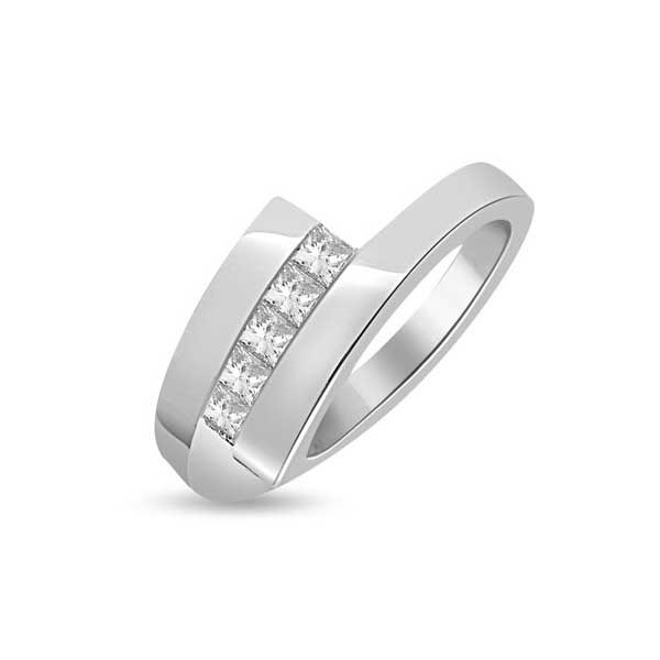 Diamond Half Eternity Ring Engagement 18ct White Gold - R145