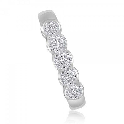 Diamond Half Eternity Ring Engagement 18ct White Gold - R160