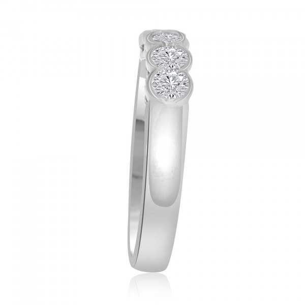 Diamond Half Eternity Ring Engagement Platinum - R160