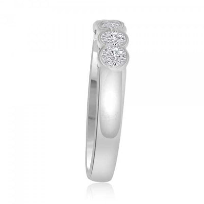 Diamond Half Eternity Ring Engagement Platinum - R160