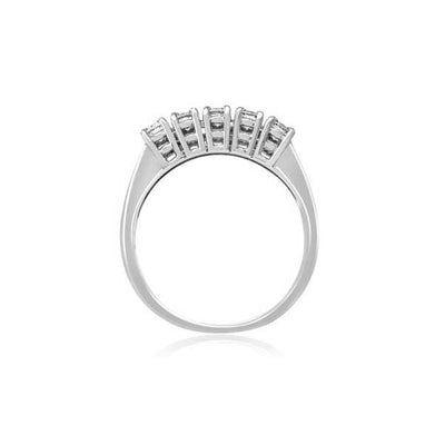 Diamond Half Eternity Ring Engagement Platinum - R165