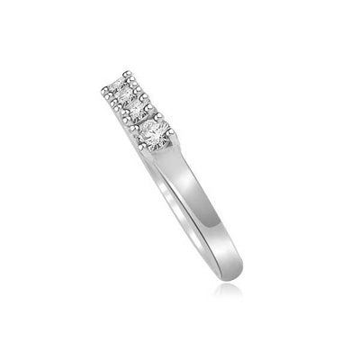 Diamond Half Eternity Ring Engagement 18ct White Gold - R165