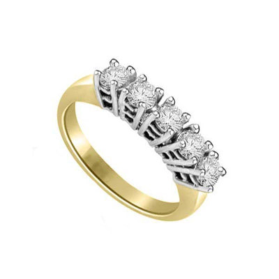 Diamond Half Eternity Ring Engagement 18ct Yellow Gold - R165