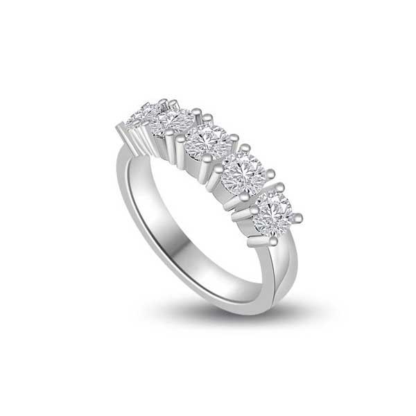 Diamond Half Eternity Ring Engagement 18ct White Gold - R170