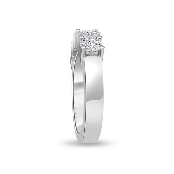 Diamond Half Eternity Ring Engagement 18ct White Gold - R170
