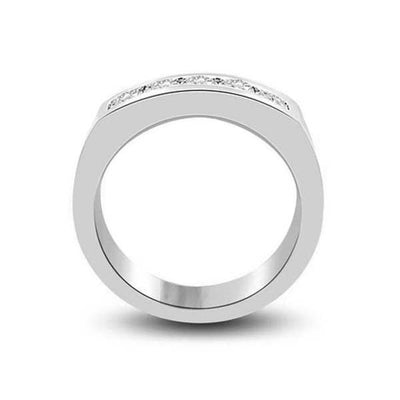 Diamond Half Eternity Ring Engagement Platinum - R181