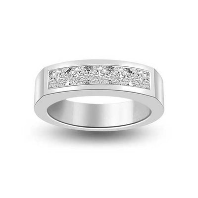 Diamond Half Eternity Ring Engagement Platinum - R181
