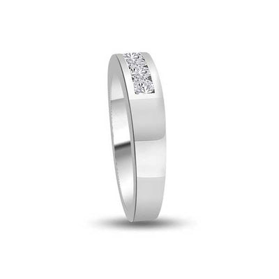 Diamond Half Eternity Ring Engagement Platinum - R185