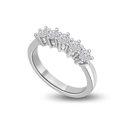 Diamond Half Eternity Ring Engagement 18ct White Gold - R186