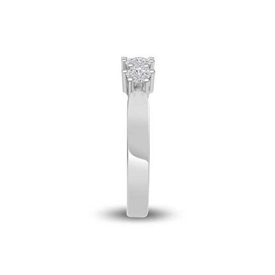 Diamond Half Eternity Ring Engagement Platinum - R186