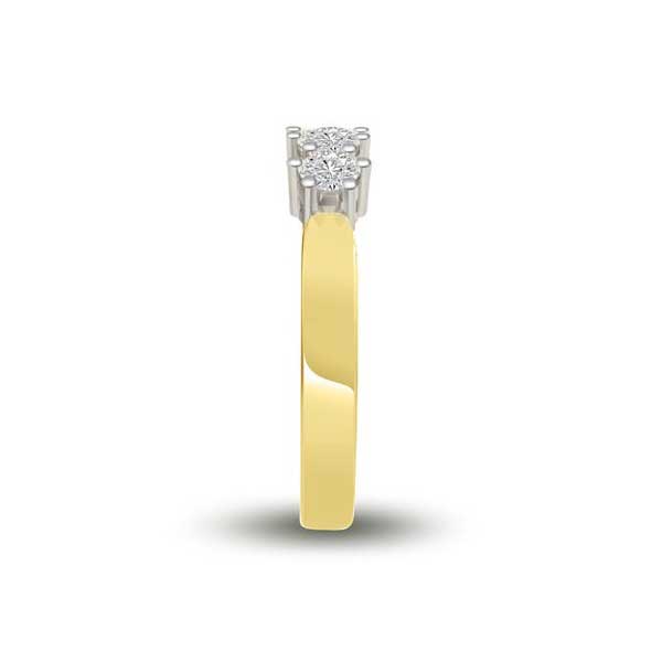 Diamond Half Eternity Ring Engagement 18ct Yellow Gold - R186