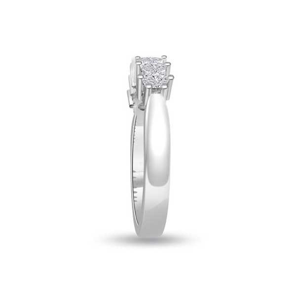 Diamond Half Eternity Ring Engagement Platinum - R195