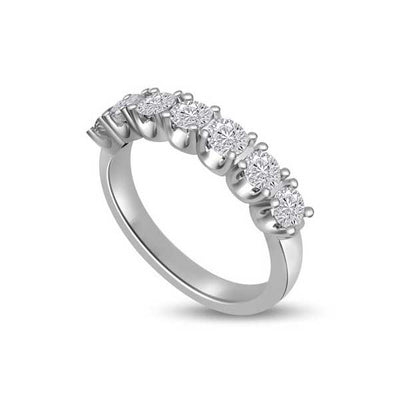 Diamond Half Eternity Ring Engagement Platinum - R224