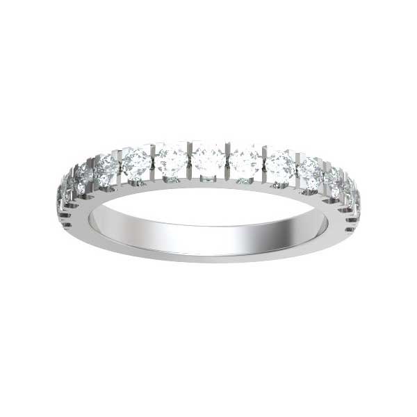 Diamond Half Eternity Ring Engagement Platinum - R245