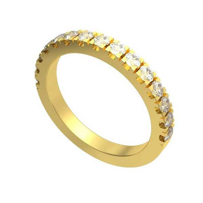 Diamond Half Eternity Ring Engagement 18ct Yellow Gold - R245