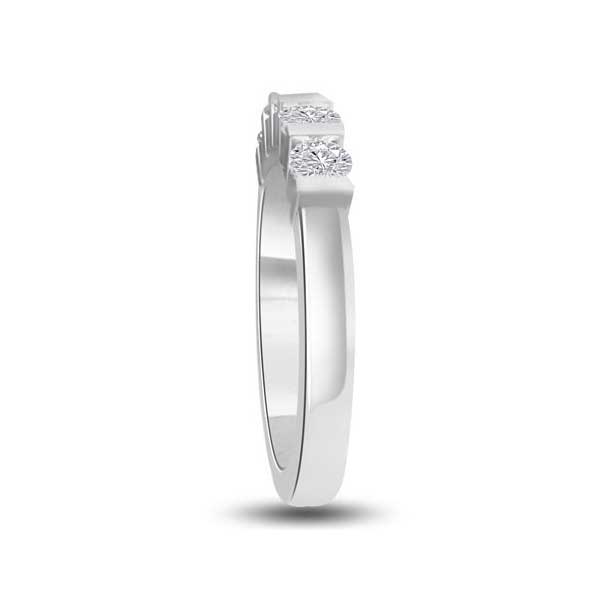 Diamond Half Eternity Ring Engagement Platinum - R249
