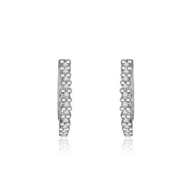 Hoops Diamond Earrings 18ct White Gold - E128