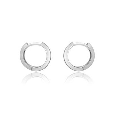 Hoops Diamond Earrings 18ct White Gold - E130