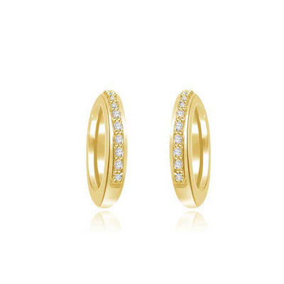 Hoops Diamond Earrings 18ct Yellow Gold - E135