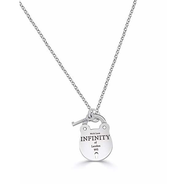 Infinity Locket Pendant with Necklace 925 Silver