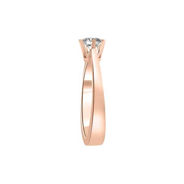 Solitaire Diamond Engagement 18ct Pink Gold - R102