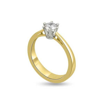 Solitaire Diamond Engagement 18ct Yellow Gold - R102